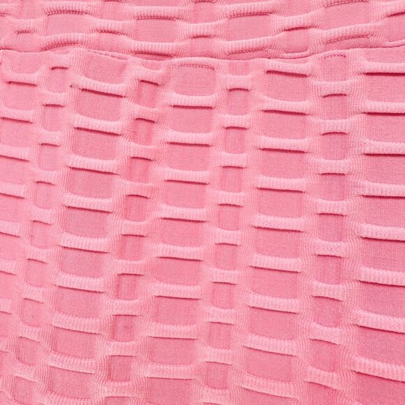 Textured Scrunch Butt Leggings Womens XXL Pink High-Waisted Poly Spandex Blend - Picture 7 of 7